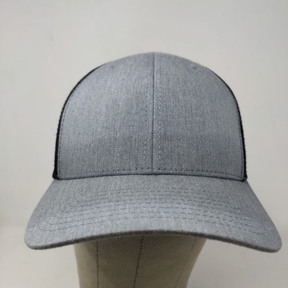 Yupoong Men's Snapback Mesh Back Hat Gray Blank Adjustable Polycotton