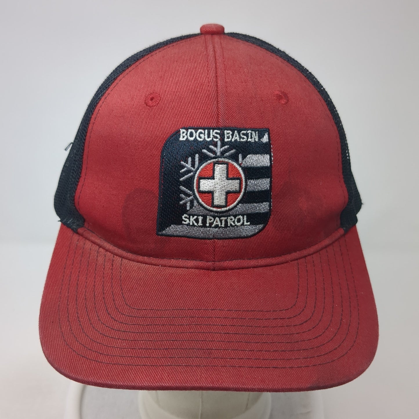 Bogus Basin Ski Patrol Snapback Trucker Hat Red One Size Port Authority