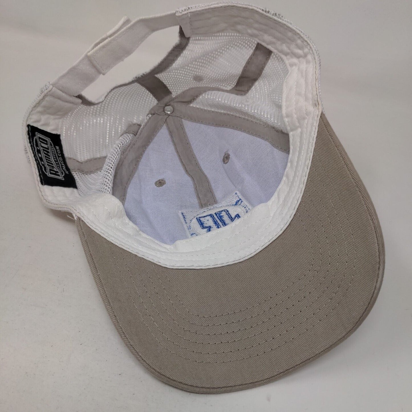 James River Equipment Strapback Trucker Hat Tan One Size Mesh Back Rymaco