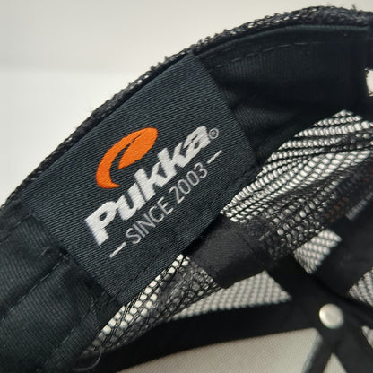 Pukka Trucker Hat Black White Blue Green One Size Sun Valley Idaho Mesh Snapback
