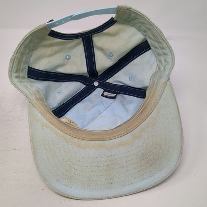 Patagonia 5 Panel Blue Hat One Size Snapback Mountain Logo Patch Recycled Brim