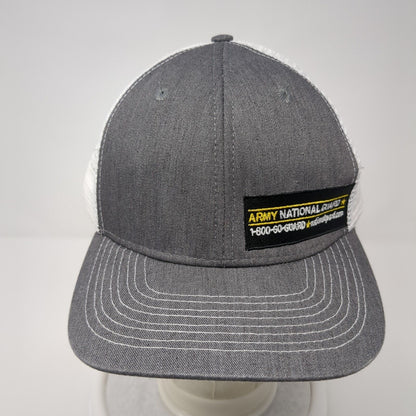 Army National Guard Snapback Trucker Hat Gray One Size Adjustable Mesh Back