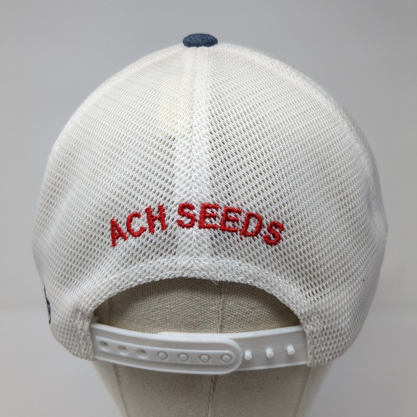 ACH Seeds Snapback Trucker Hat Blue OS Flexfit Adjustable Mesh Back Cap America
