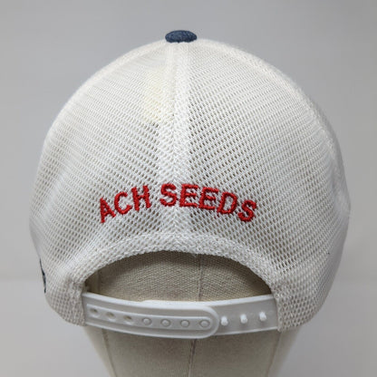 ACH Seeds Snapback Trucker Hat Blue OS Flexfit Adjustable Mesh Back Cap America
