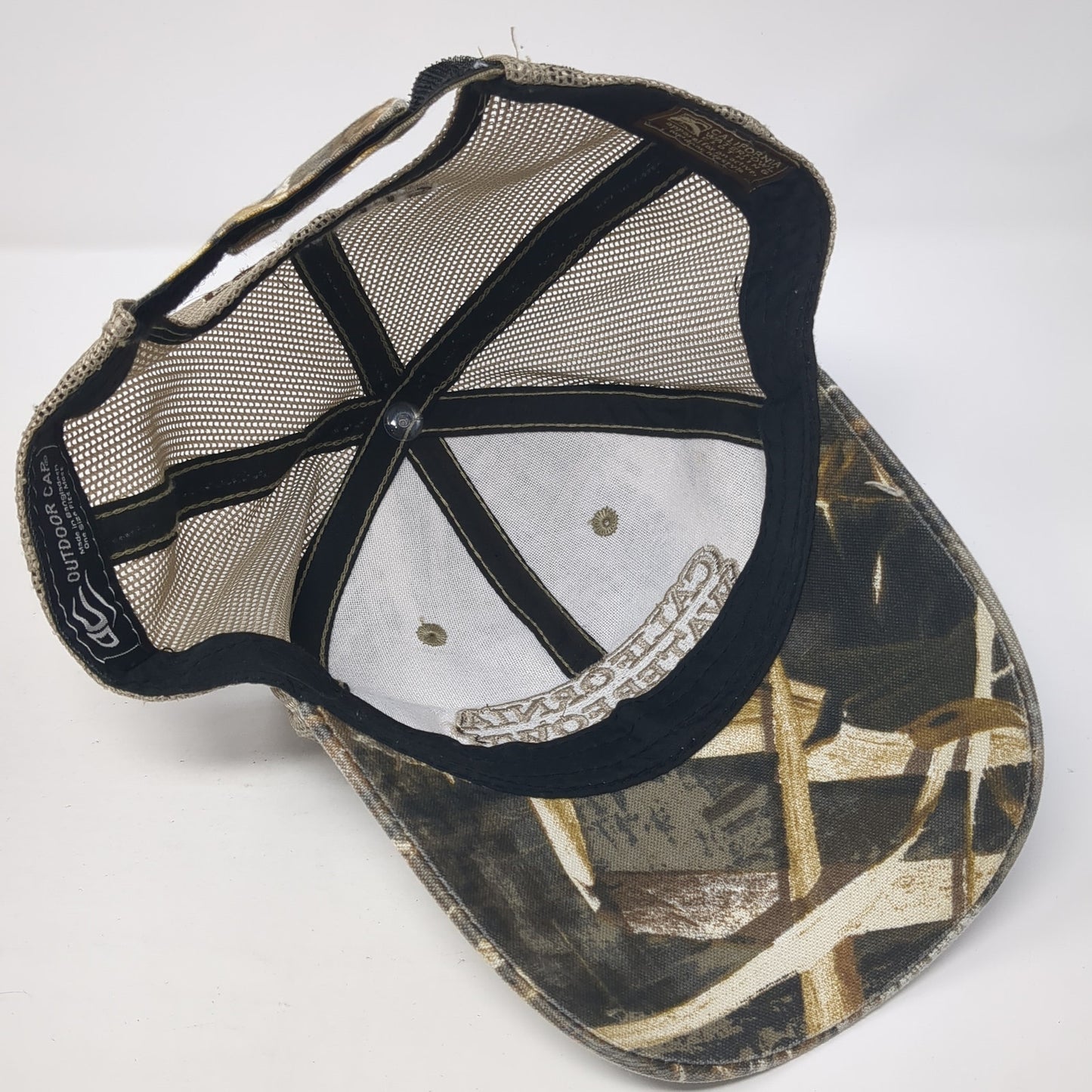 California Waterfowl Strapback Trucker Hat Multi Camo One Size Mesh Back
