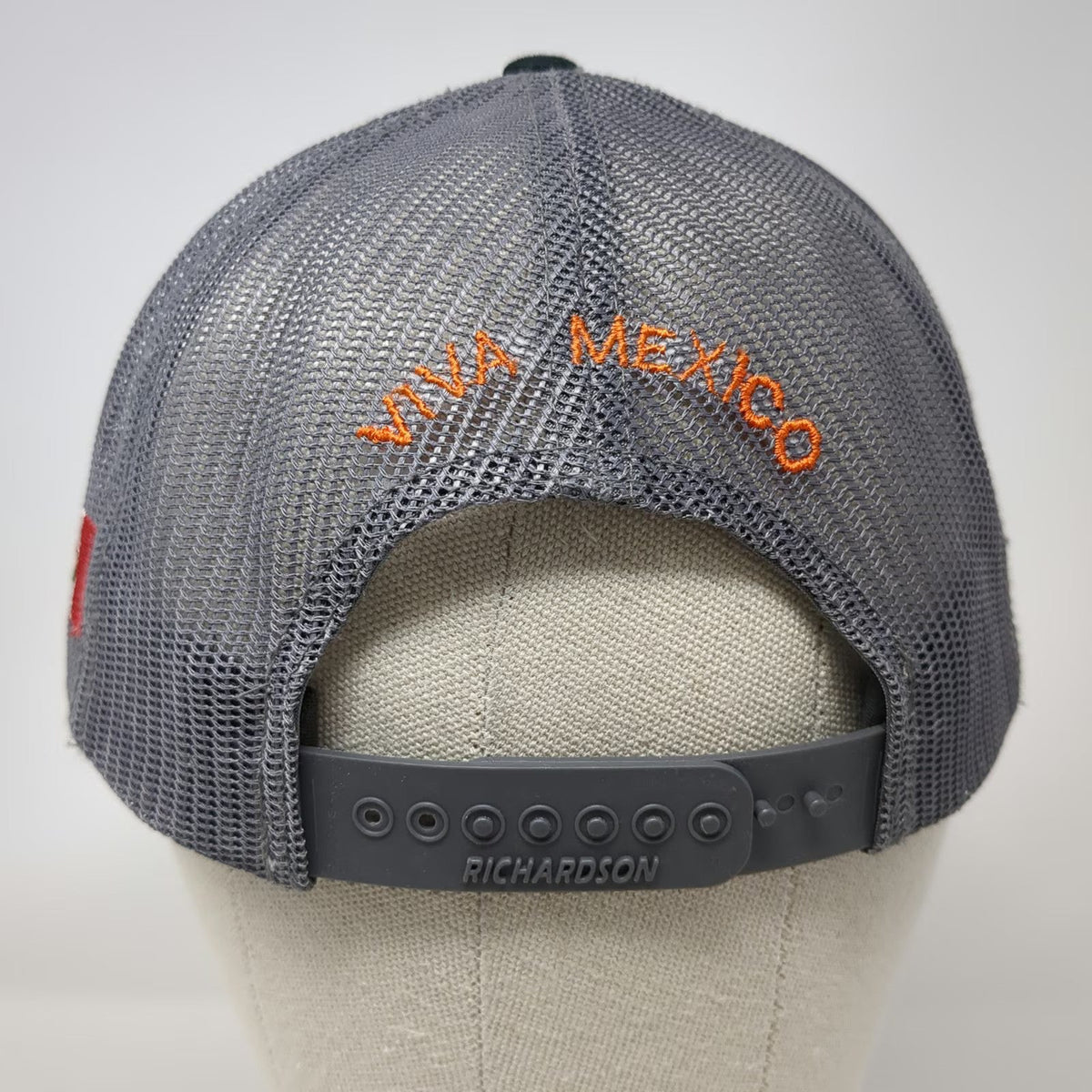 Richardson Trucker Hat Black OS Mexico Flag Captain Baja Off-Road Mesh Snapback