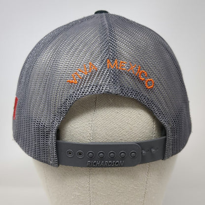 Richardson Trucker Hat Black OS Mexico Flag Captain Baja Off-Road Mesh Snapback