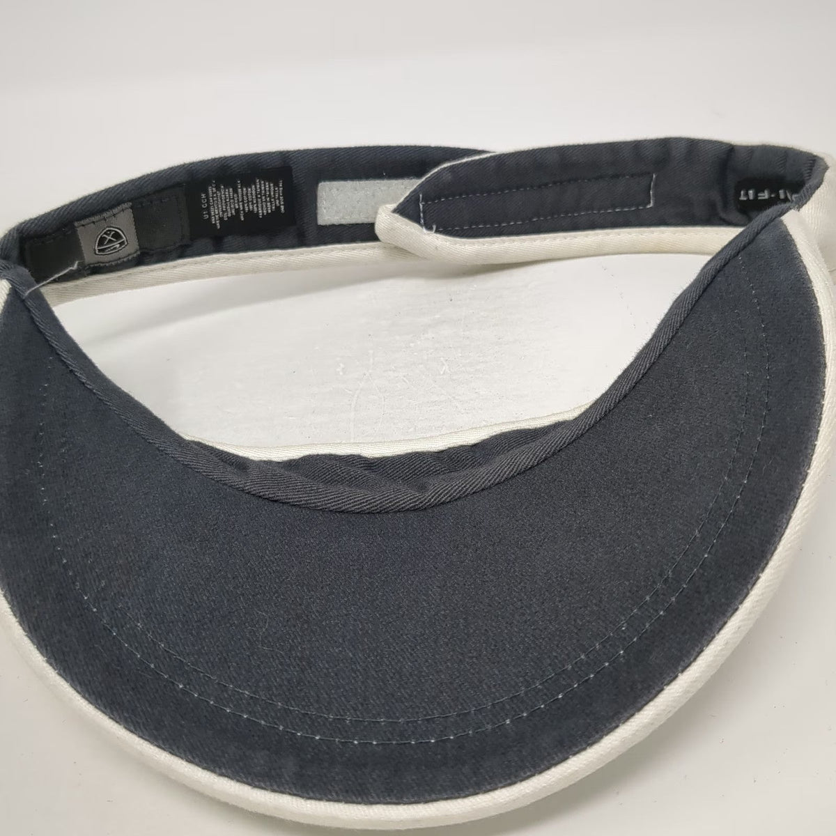 Nike Visor White One Size Dri-Fit Cotton Hat Strapback Swoosh Shield Golf