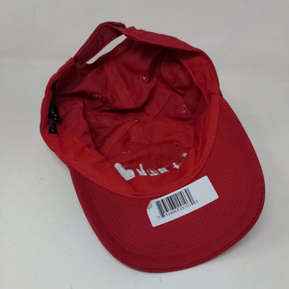 Port & Company Men's Strapback Hat Red Embroidered Got Poke Logo Cotton