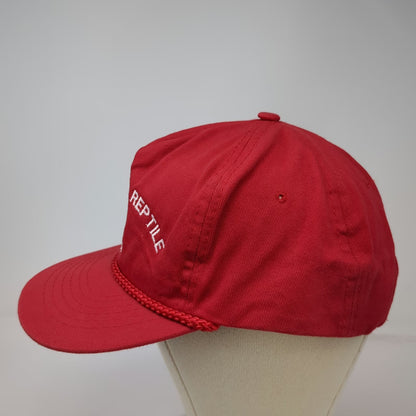 Ama Pro Trucker Red OS Rope Brim Snapback Rollicking Reptile Ranch Cotton Hat