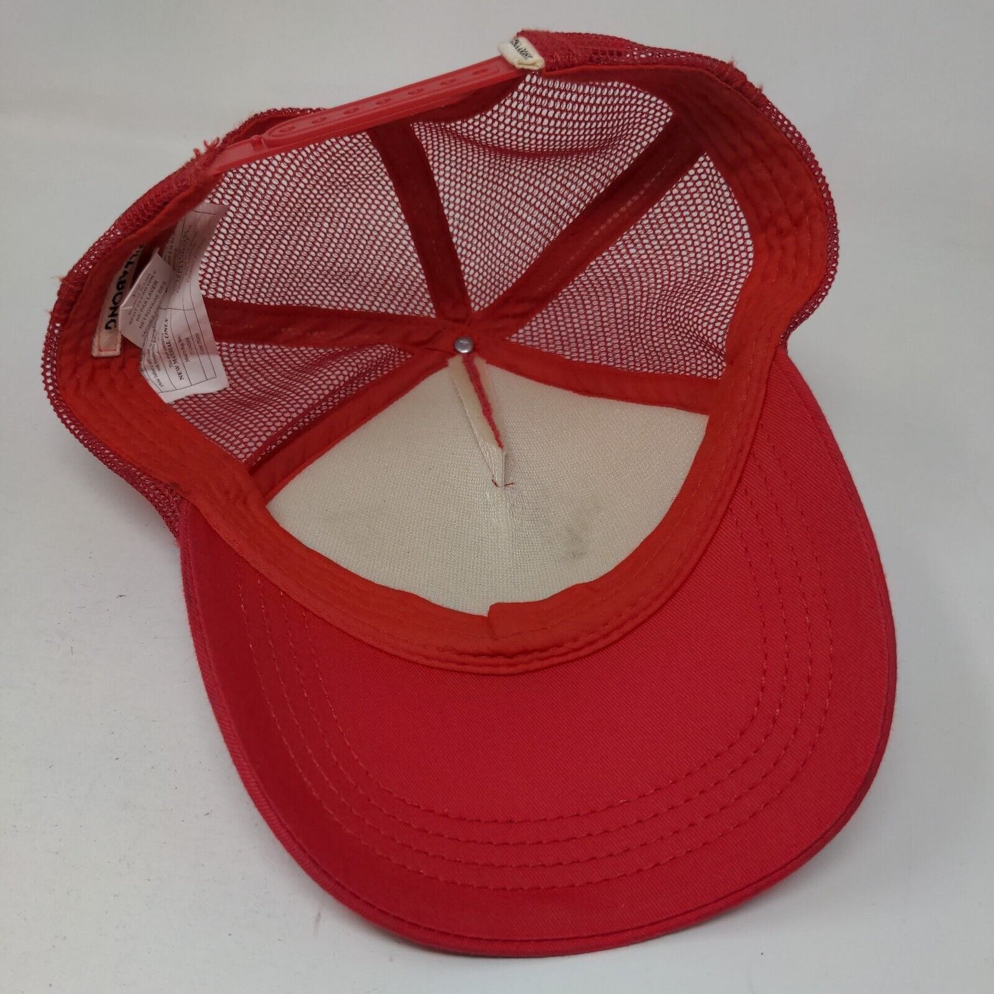 Billabong Beach Bummin' Around Snapback Trucker Hat Red One Size Mesh Back