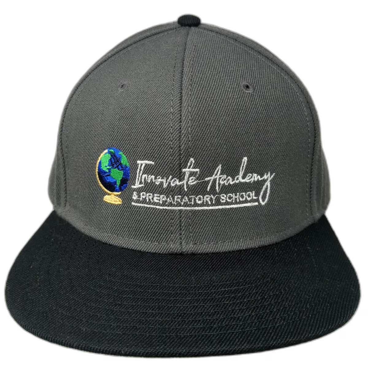 Otto Snapback Hat Gray One Size Innovate Academy Preparatory School Flat Brim