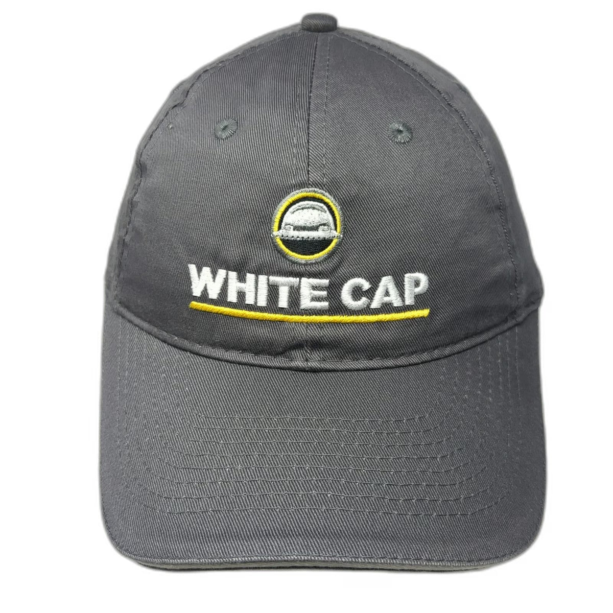Port & Company White Cap Dow Gray Baseball Cap One Size Strapback Hat Dowsil