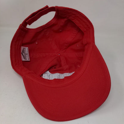 Ohiopyle Men's Strapback Hat Red Embroidered Middleburg Broncos Logo Cotton