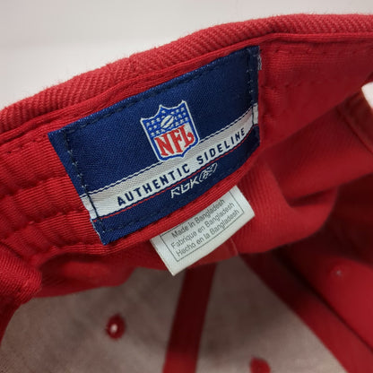 Reebok San Francisco 49ers NFL Red Cap OSFM Sideline Strapback Embroidered Hat