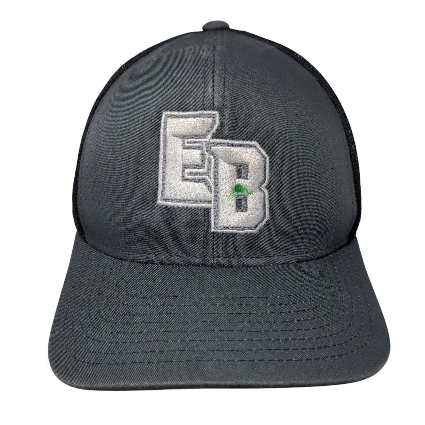 EB Snapback Trucker Hat Gray One Size Adjustable Mesh Back Pacific Headwear