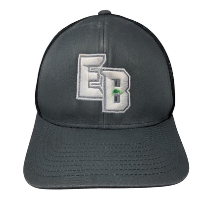 EB Snapback Trucker Hat Gray One Size Adjustable Mesh Back Pacific Headwear