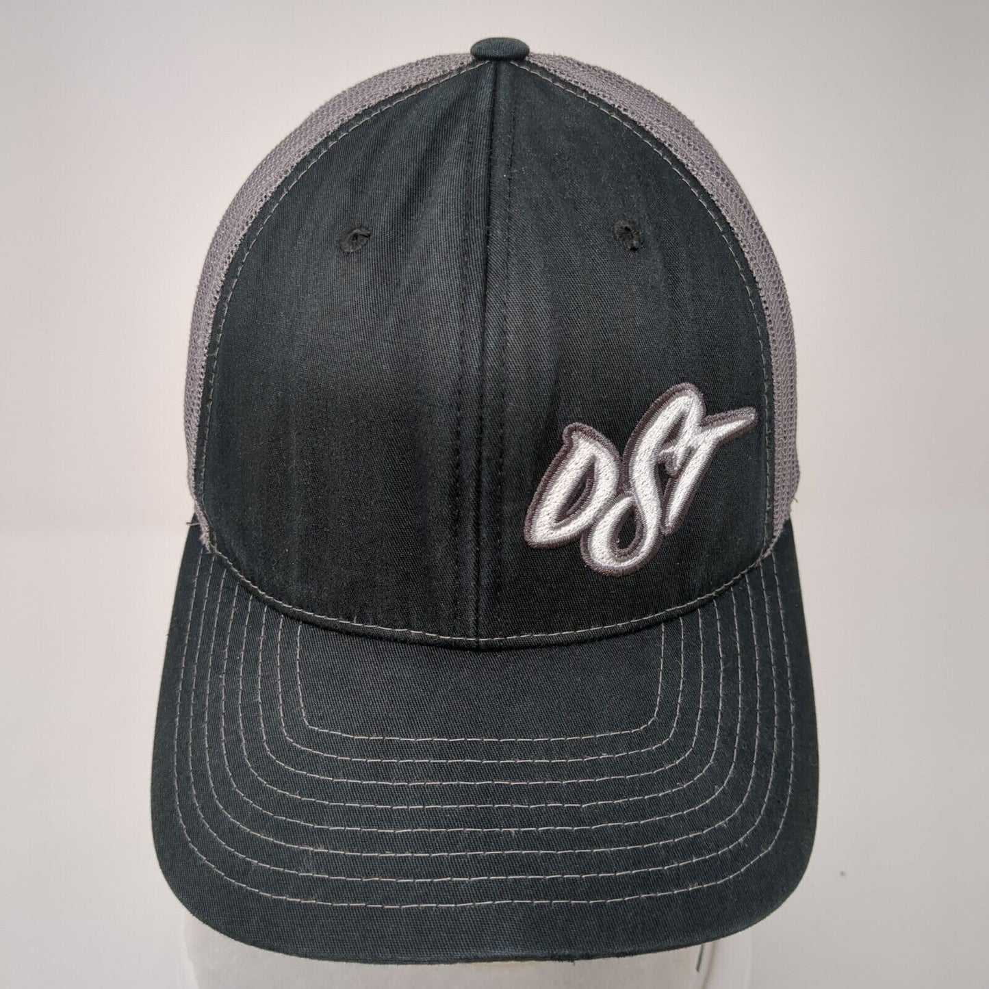 OST Snapback 112 Trucker Hat Black One Size Adjustable Mesh Back Richardson