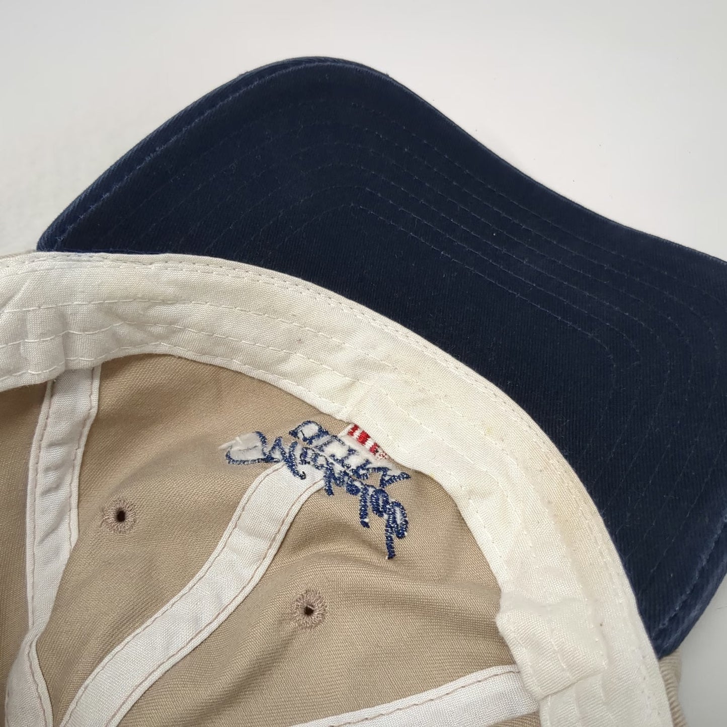 Capstone Michelob Ultra Logo Baseball Cap Beige Blue One Size Strapback Hat
