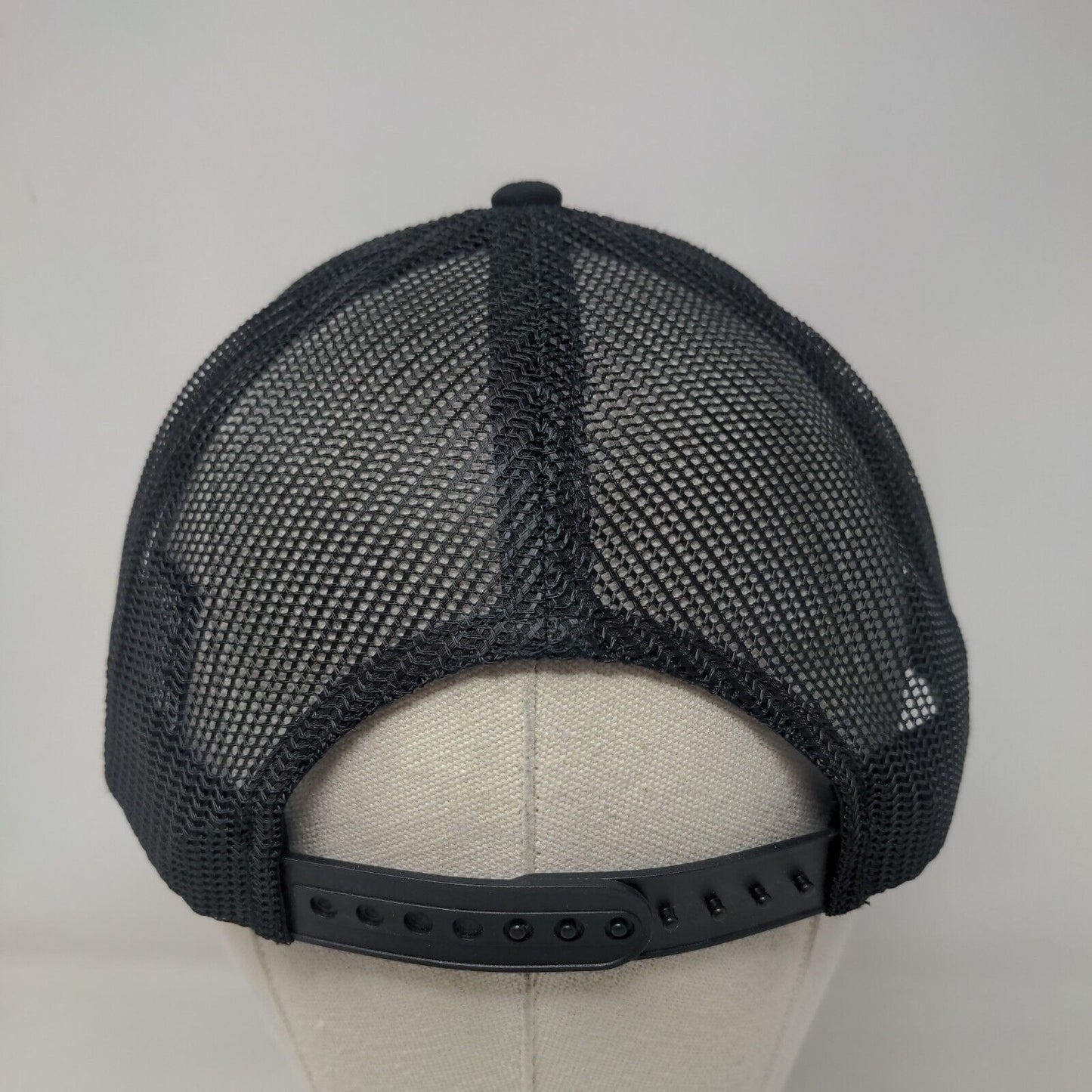Kixie Snapback Mesh Back Trucker Hat Black One Size Embroidered Lids