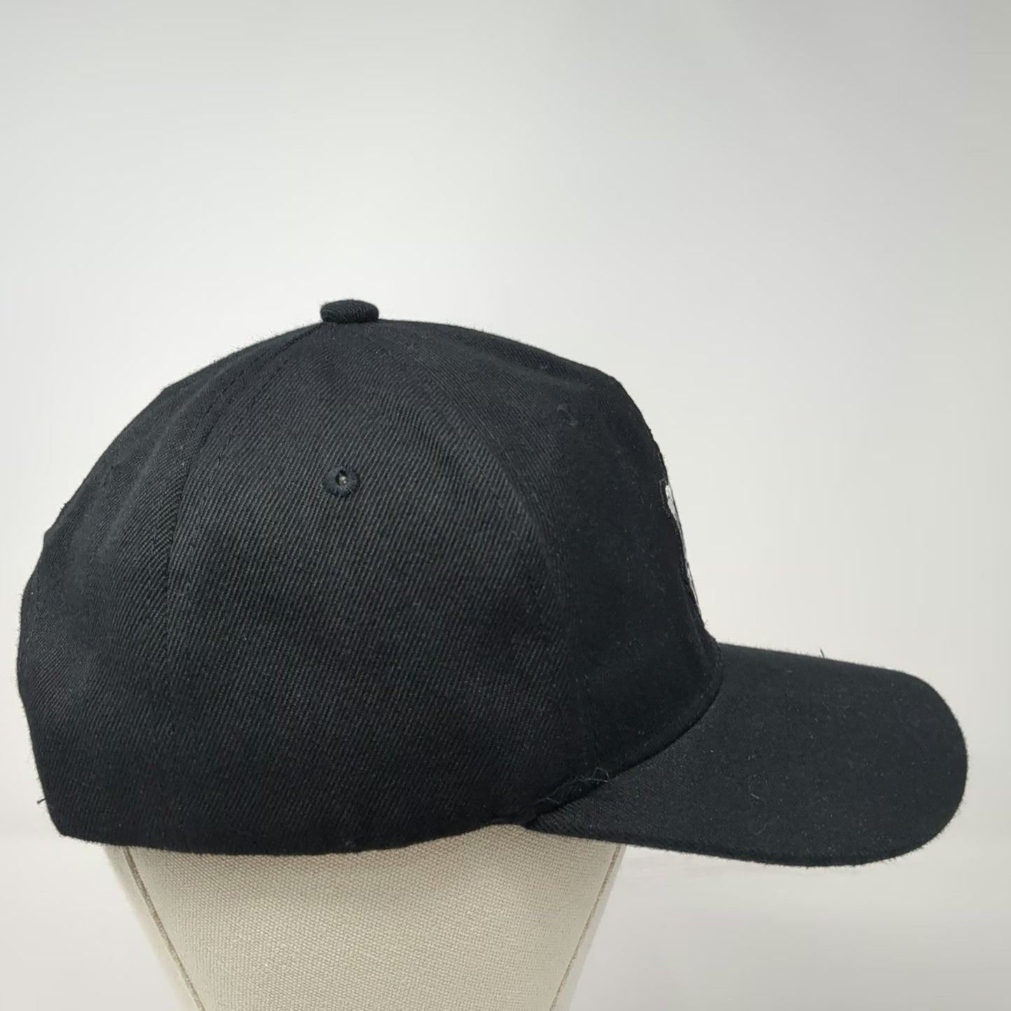 Joycap Snapback Hat Black One Size Skeleton Middle Finger Acrylic Graphic