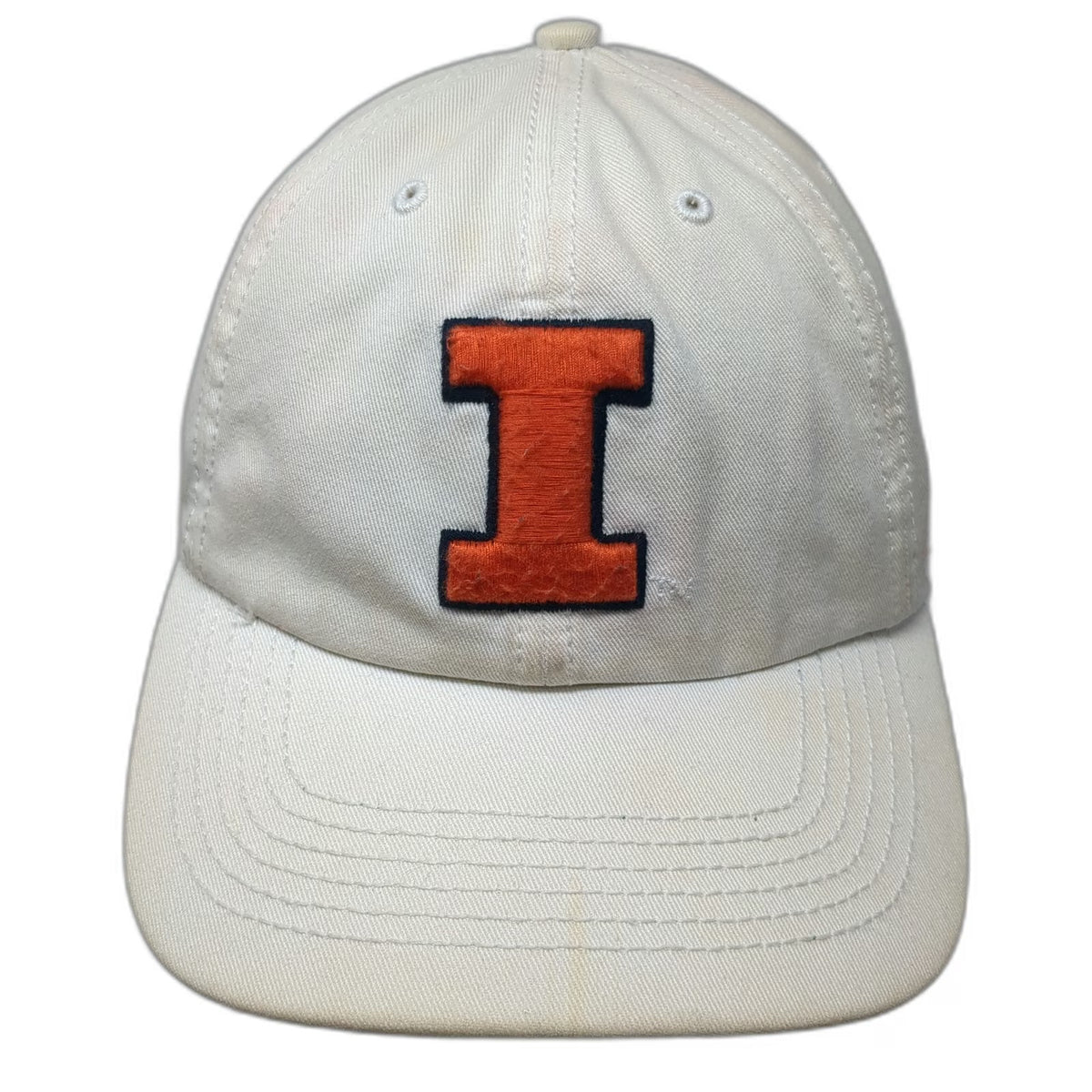 '47 Illinois Fighting Illini NCAA Beige Baseball Cap M Green Underbrim Fitted