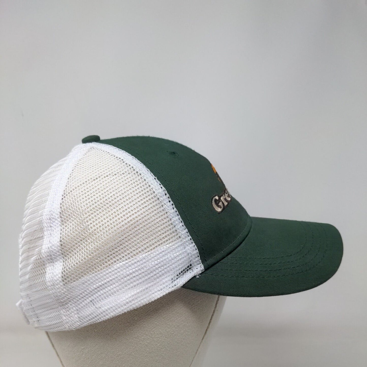 Great Plains Strapback Mesh Back Trucker Hat Green OSFA Embroidered