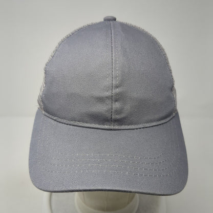 C.C Exclusives Strapback Trucker Hat Gray One Size Ponytail Blank