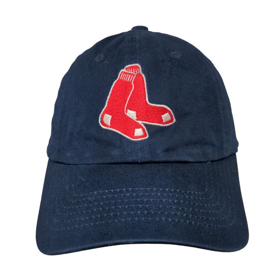 Headmaster Men's Strapback Hat Blue OSFA Boston Red Sox Embroidered Logo 59CM