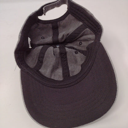 Unbranded Strapback Hat Gray OSFM Solid Adjustable Blank 6 Panel