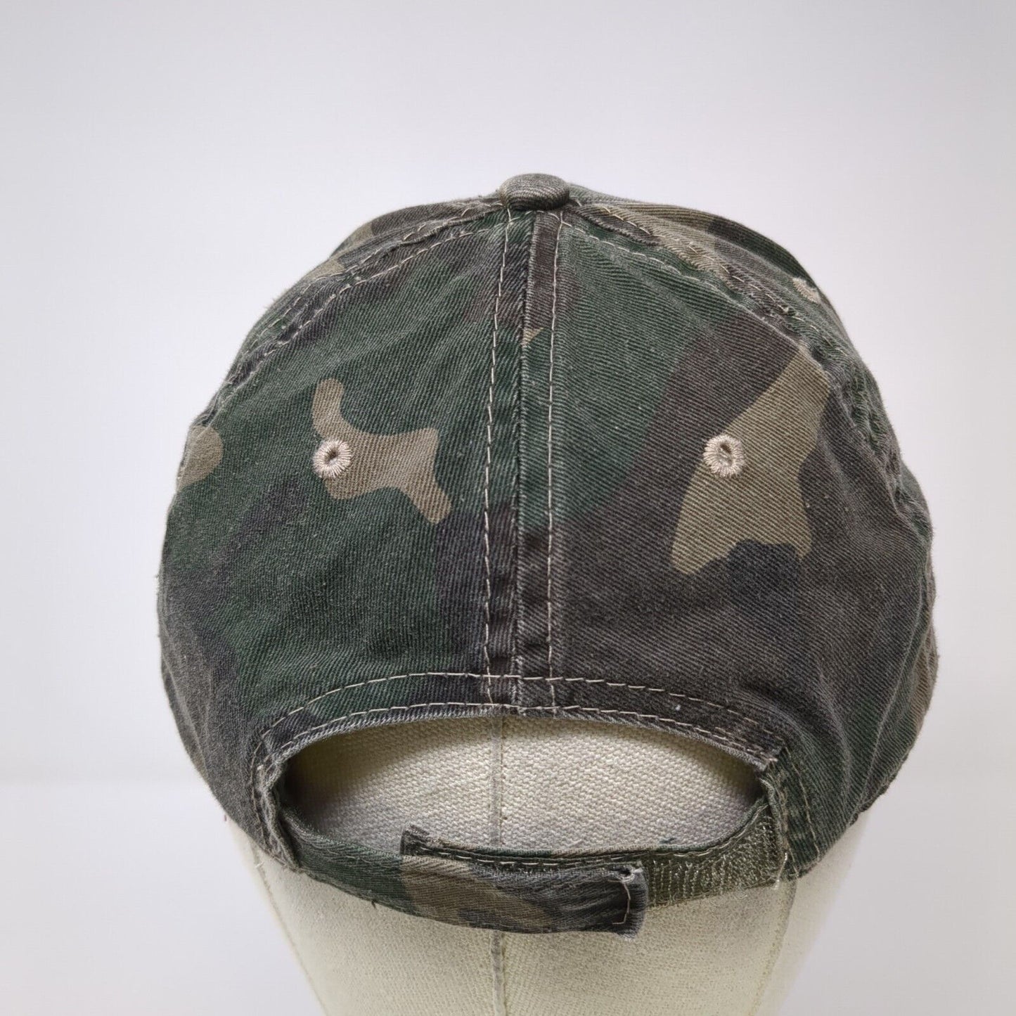 Unbranded Strapback Hat Camouflage OS Adjustable Vented Holes 6 Panel Blank