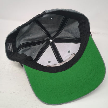 Scheels Snapback Gray One Size Hat Rope Detail Green Undervisor Mountain Patch