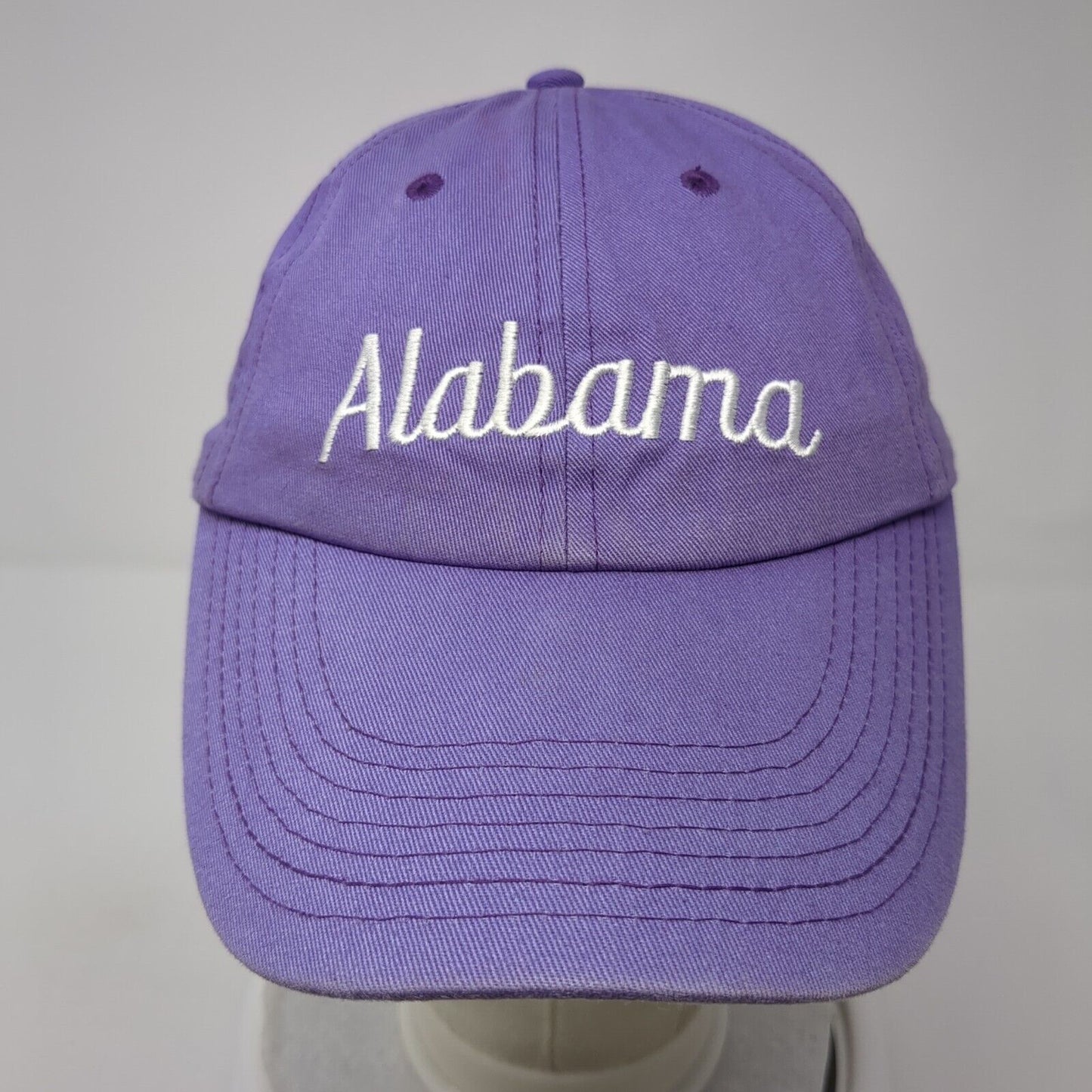Alabama Strapback Hat Purple One Size Adjustable Embroidered 6 Panel