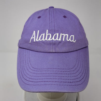 Alabama Strapback Hat Purple One Size Adjustable Embroidered 6 Panel