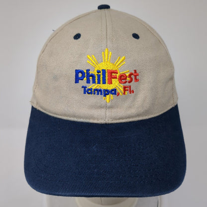 PhilFest Tampa FL Strapback Hat Multi One Size Adjustable Colorblock