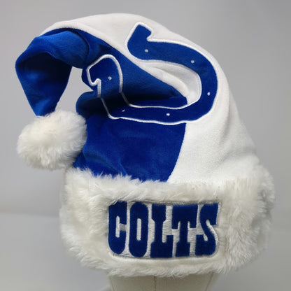 Forever Collectibles Indianapolis Colts NFL Blue White Beanie One Size Santa Hat