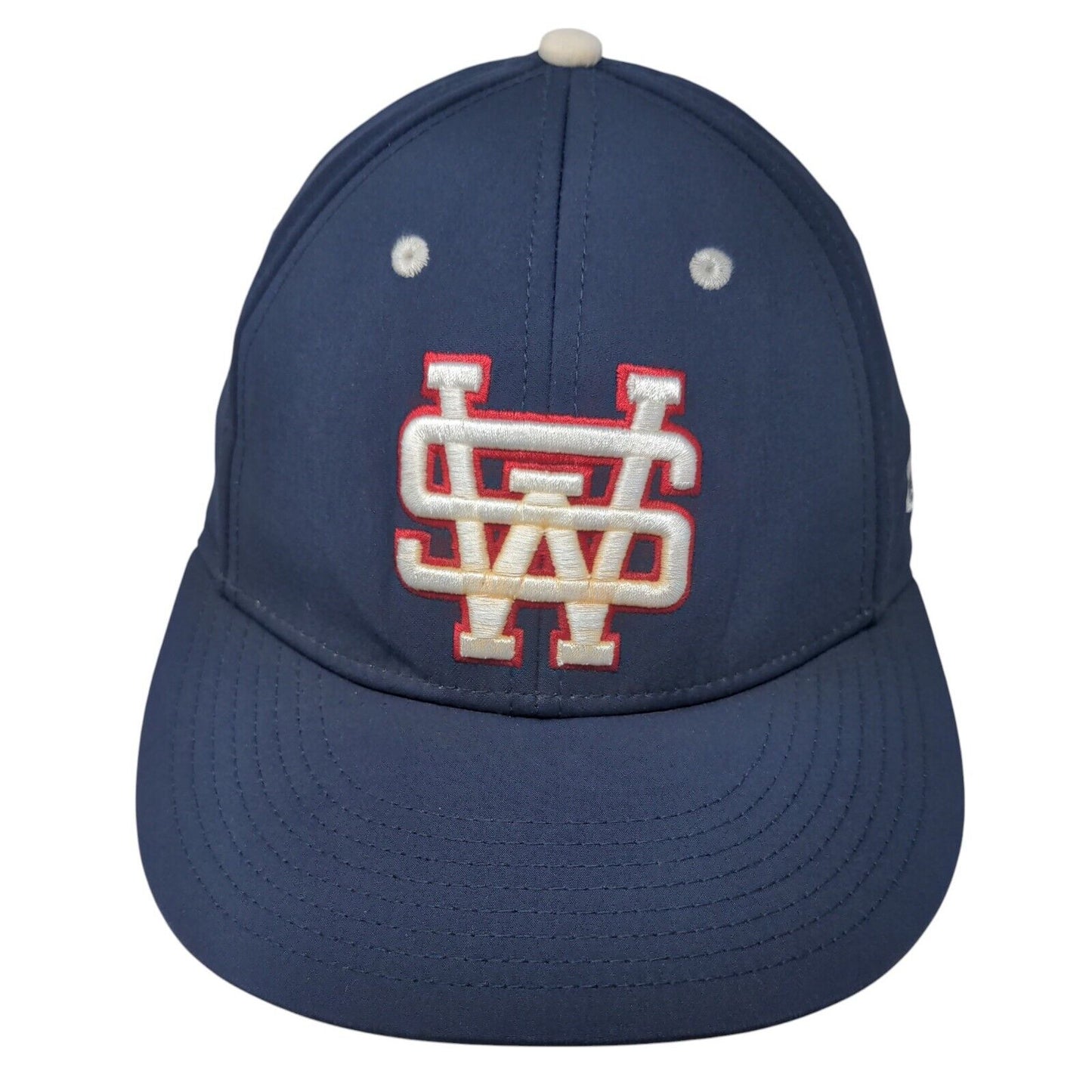 The Game Pro Southwest Fitted Hat Blue Size 7 1/8 Embroidered Logo