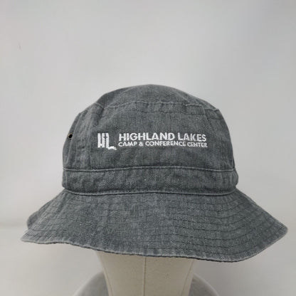 Highland Lakes Camp & Conference Center Bucket Hat Gray L/XL Fahrenheit