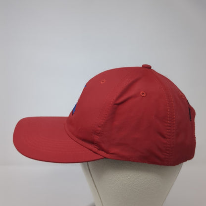 The Deuce Strapback Hat Red One Size Embroidered American Dry Goods