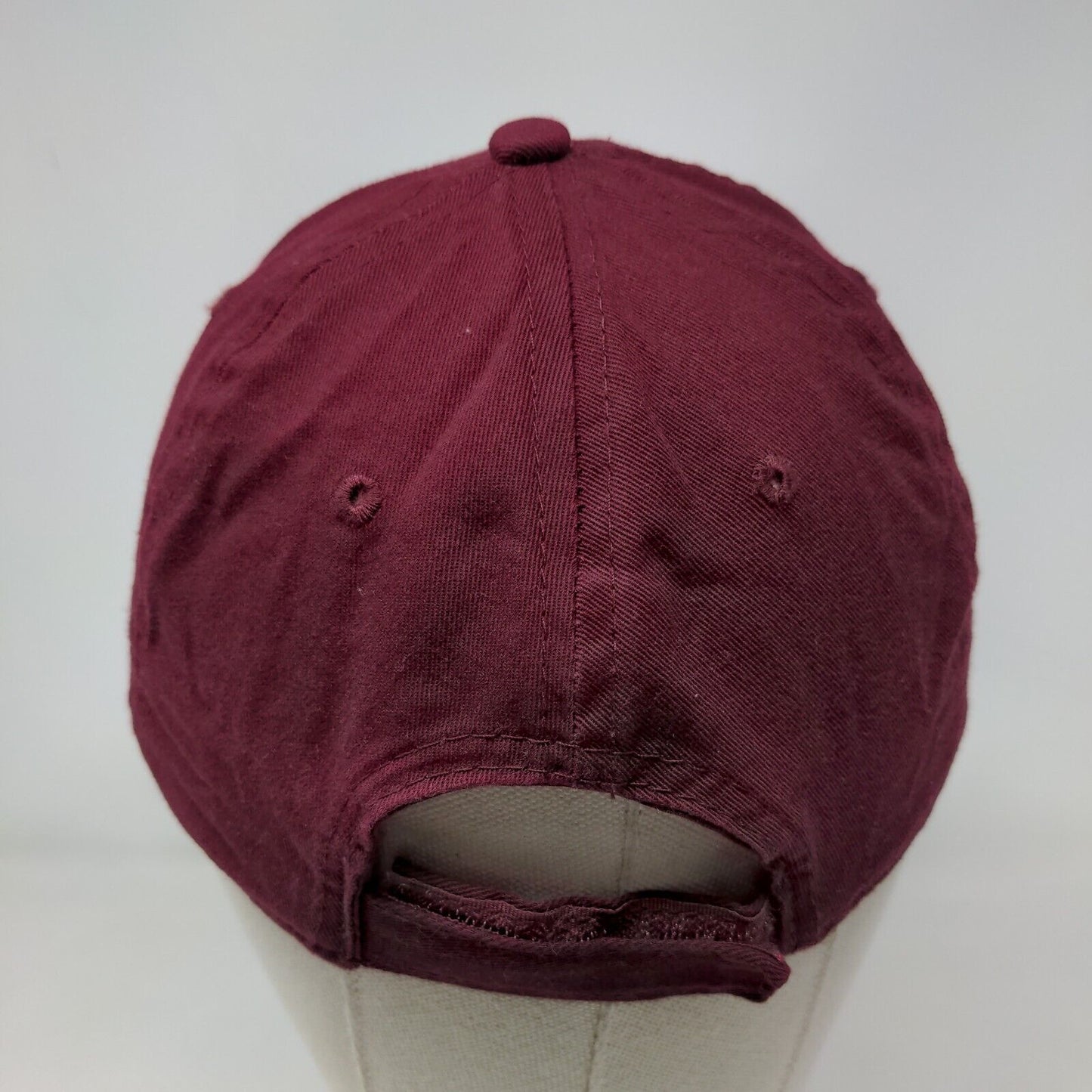 Unbranded Strapback Hat Red Burgundy One Size Adjustable Solid Blank