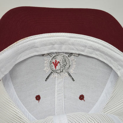 Richardson Trucker Hat Red White One Size Mesh Snapback Golf Idaho Memorial