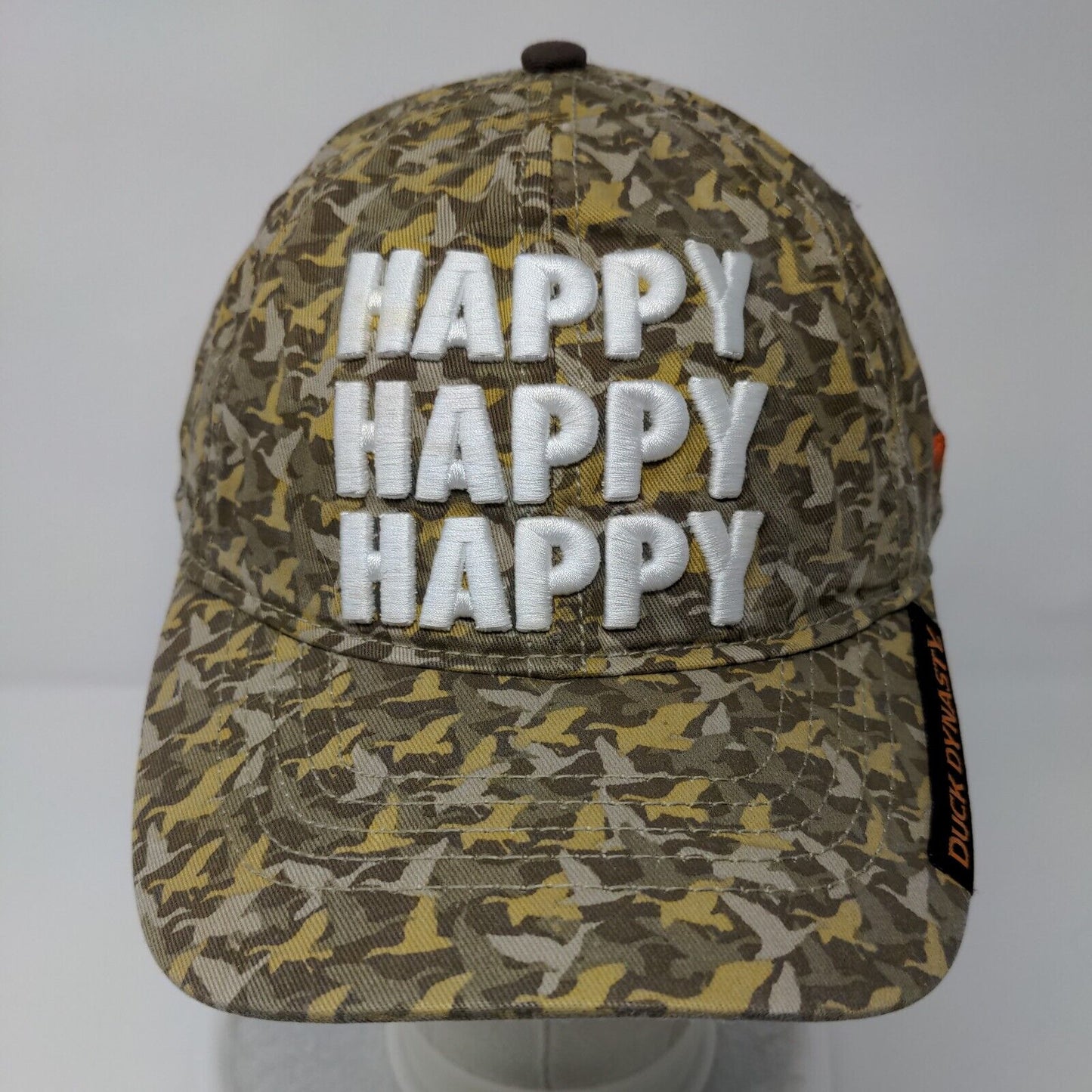 Happy Duck Dynasty Slideback Hat Camouflage OSFM Adjustable 6 Panel Cotton