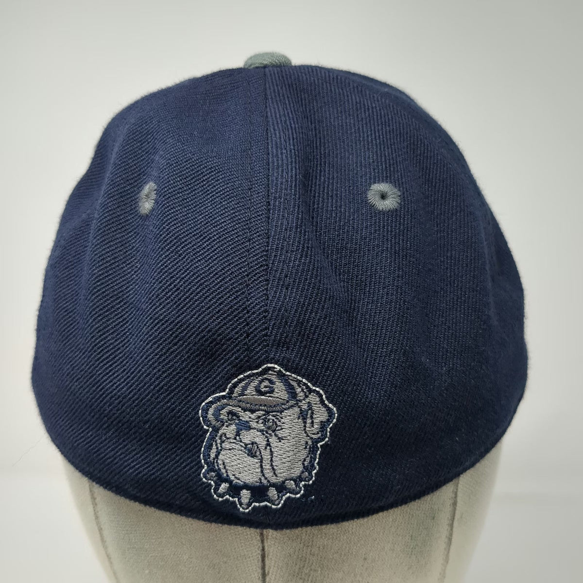 Georgetown Hoyas NCAA Top of the World Blue 7 Fitted Hat Gray G Logo Bulldog Cap