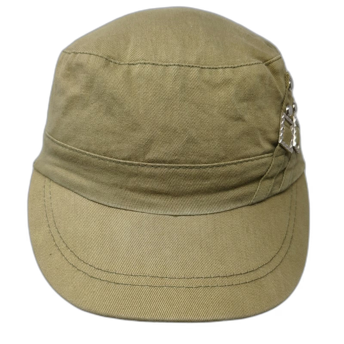 Elastafit DBY Army Cap Brown One Size Floral Lining Buckle Detail Cotton Hat