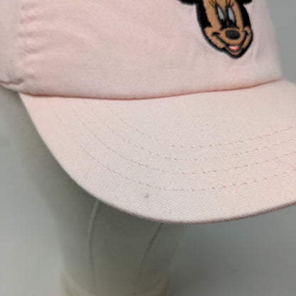 Disney Girl's Stretchy Hat Pink Size L Embroidered Minnie Mouse