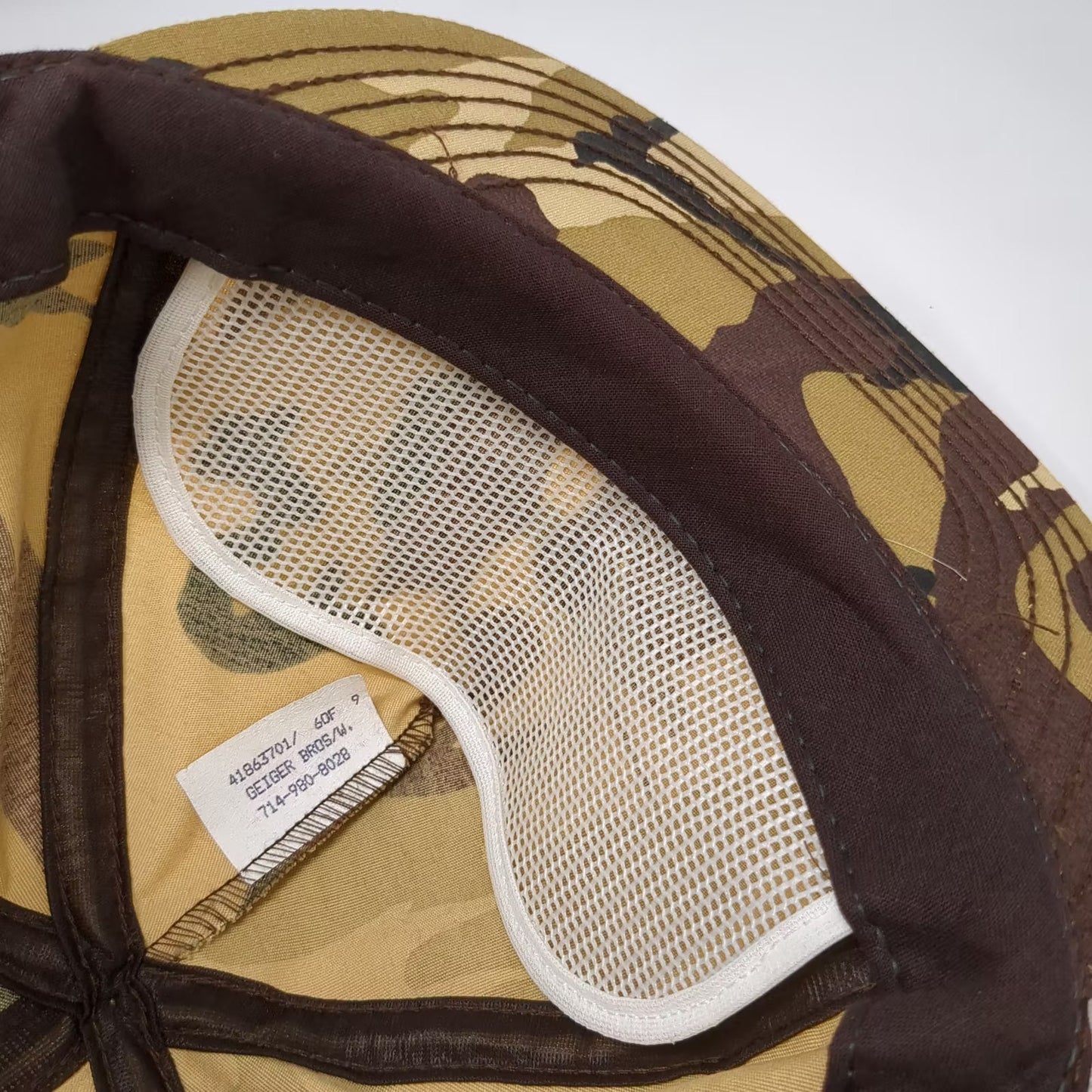 Brown Camo 5 Panel One Size Desert Shield Dalmo Victor Helicopter Hat Snapback