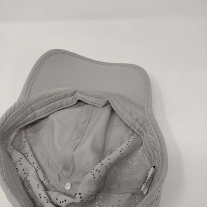 Layer Strapback Hat Gray OSFA Adjustable Laser Cut 6 Panel Solid