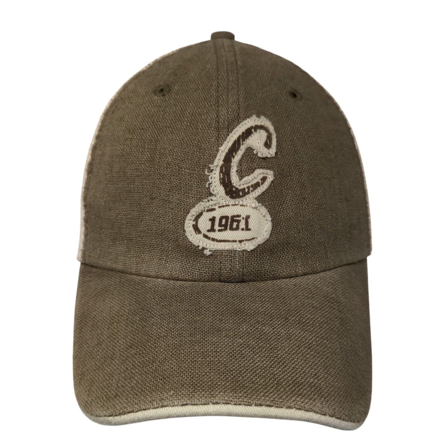 Cabela's 1961 Strapback Trucker Hat Brown OSFM Adjustable Mesh Back Vented Holes