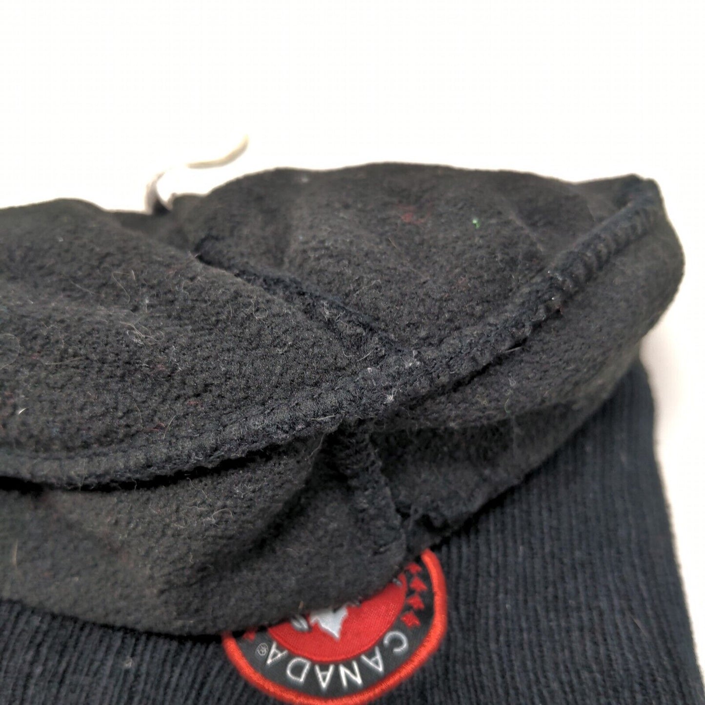 Canada Weather Gear Beanie Hat Black One Size Knitted Stretch Patriotic