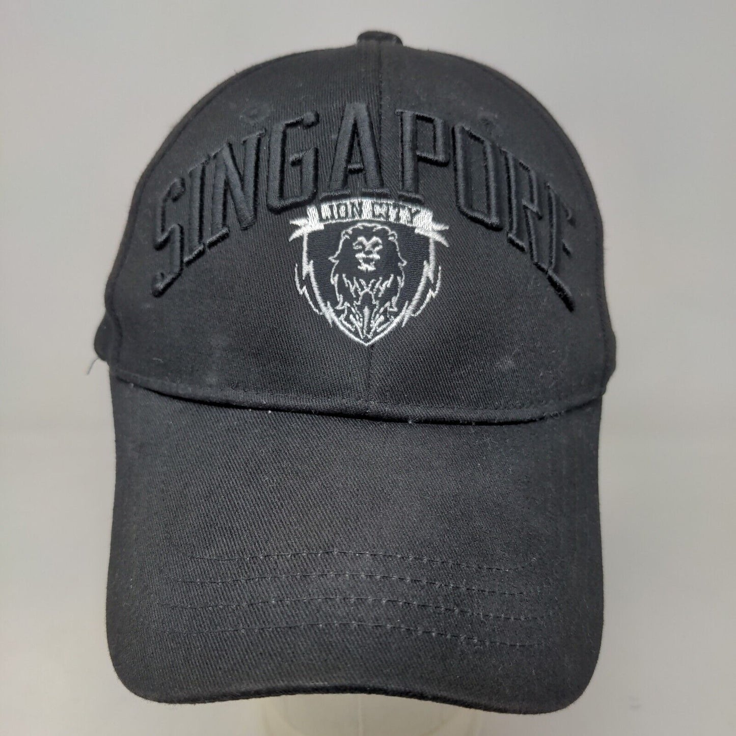 Guardian Angel Singapore Men's Slideback Hat Black Embroidered Spell Out Logo